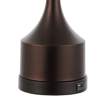 Cooper 26" Classic French Country Iron LED Table Lamp with USB Charging Port - JONATHAN Y